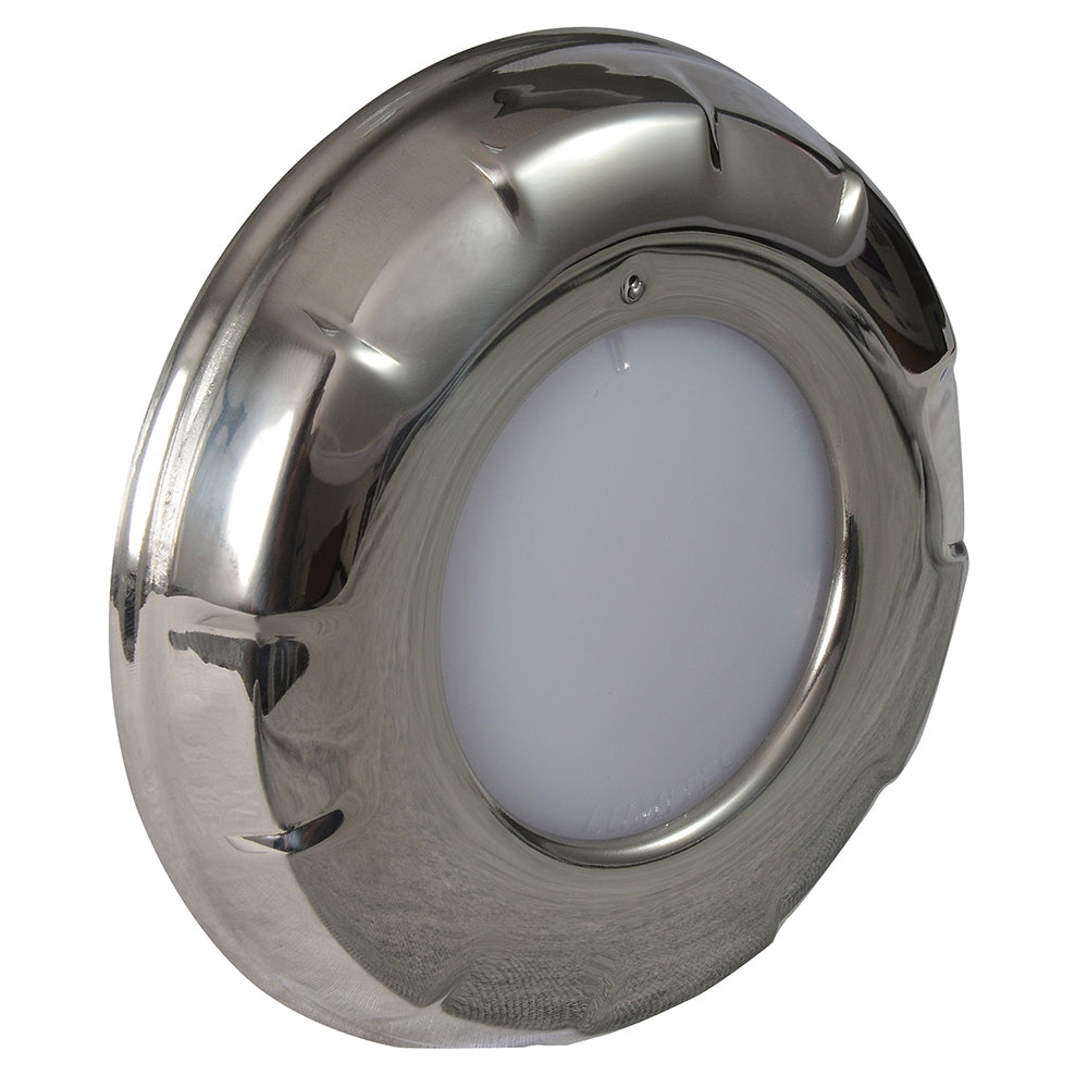 Lumitec Aurora - LED Dome Light - Polished SS Finish - 2-Color White/Blue Dimming (101138)