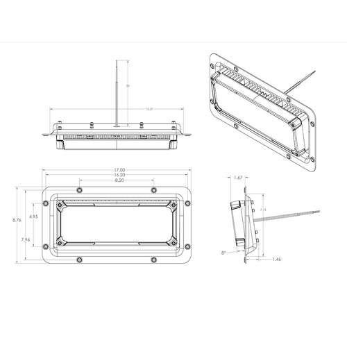 Lumitec Maxillume tr150 LED Flood Light - Recessed Mount (101414)