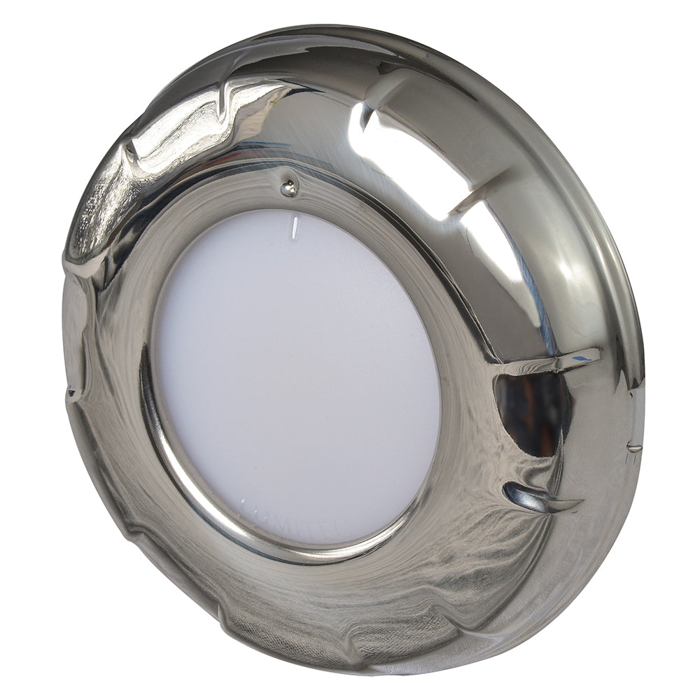 Lumitec Aurora - LED Dome Light - Polished SS Finish - 2-Color White/Blue Dimming (101138)