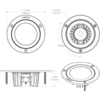 Lumitec Shadow - Flush Mount Down Light - White Finish - 3-Color Red/Blue Non-Dimming with White Dimming (114128)
