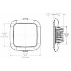 Lumitec Square Mirage Down Light - Warm White Dimming - Hi-CRI - Polished Bezel (116119)