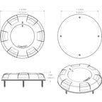 Lumitec Aurora LED Dome Light - White Finish - White/Blue Dimming (101075)