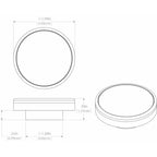 Lumitec Halo - Flush Mount Down Light - Brushed Finish - 4-Color White/Blue/Red/Purple Non-Dimming (112800)