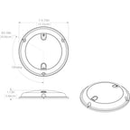 Lumitec TouchDome - Dome Light - Polished SS Finish - 2-Color White/Blue Dimming (101097)