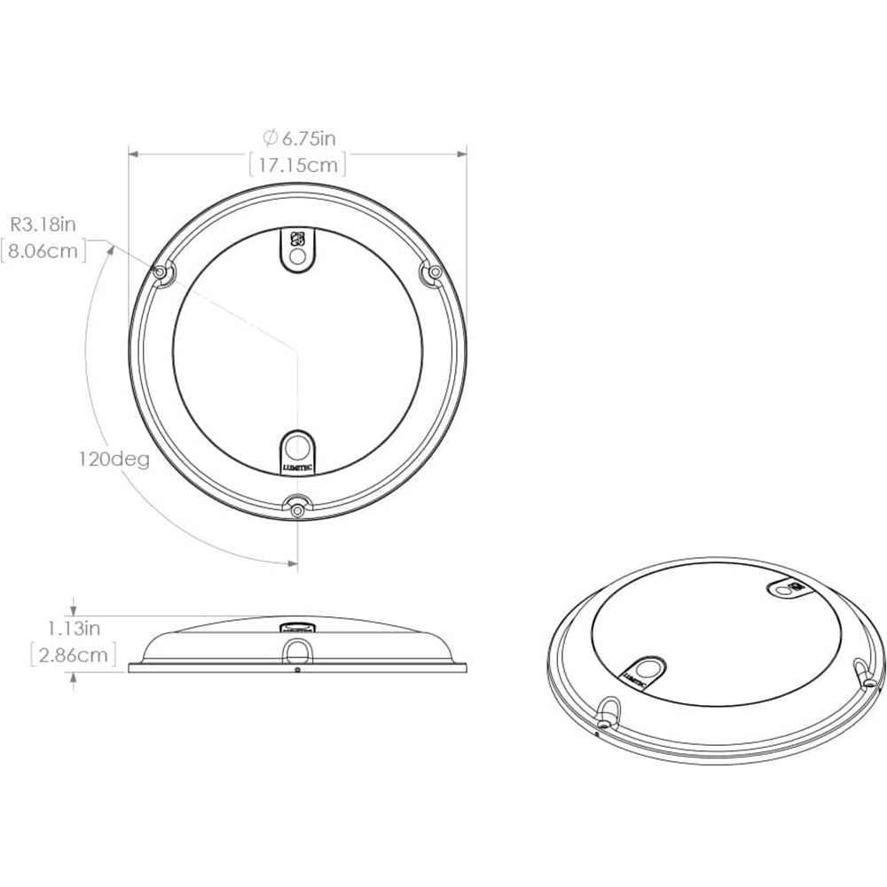 Lumitec TouchDome - Dome Light - Polished SS Finish - 2-Color White/Red Dimming (101098)