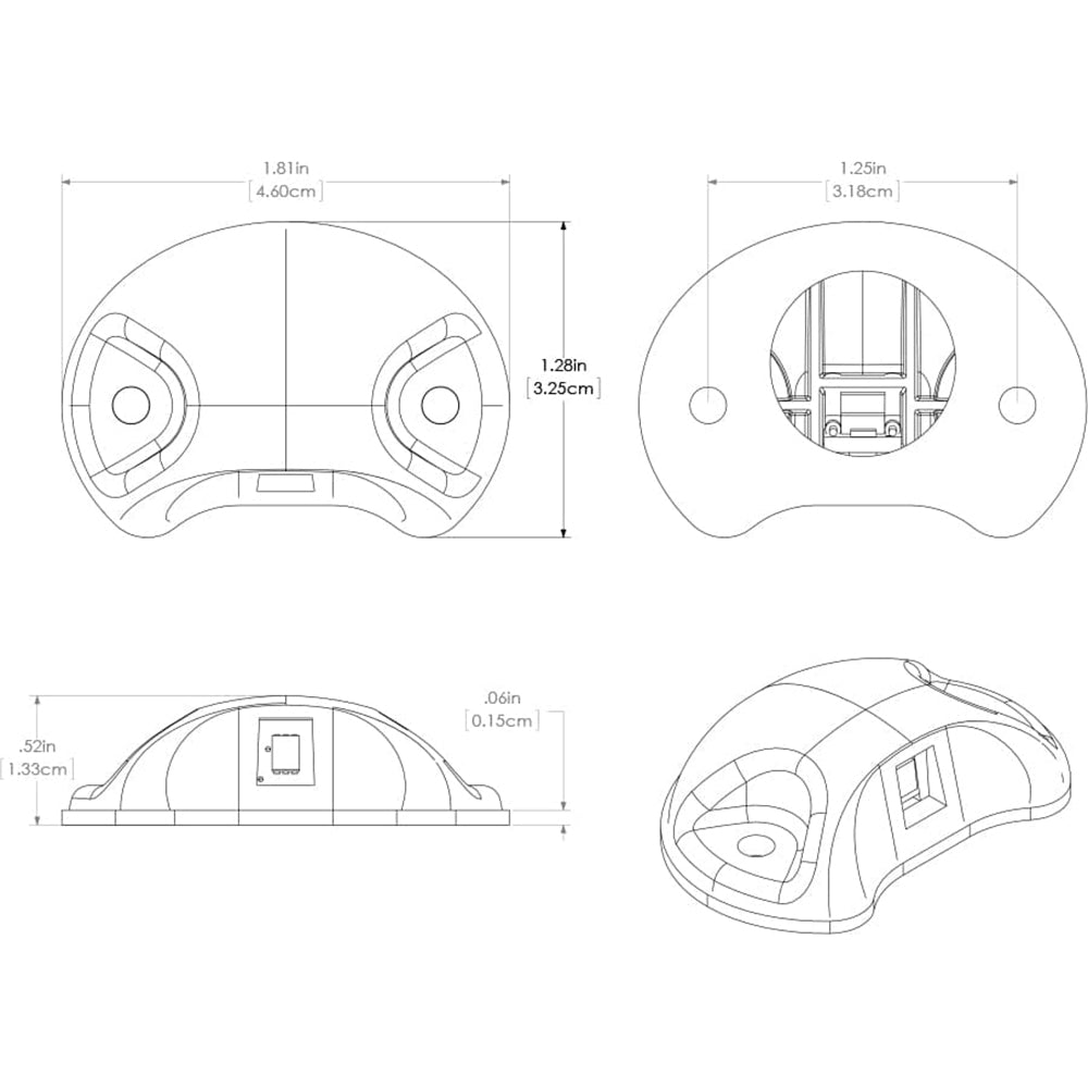 Lumitec Barbados Courtesy Accent LED Light - Black with Blue Light (101060)