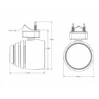 Lumitec Octane - LED Tower/Spreader Light - Black Housing - White Non-Dimming (101331)