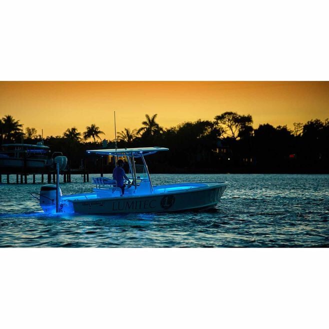 Lumitec Contour 39" LED Anchor Light, 12/24VDC White Shaft With Angler Motorized Mount (101918)