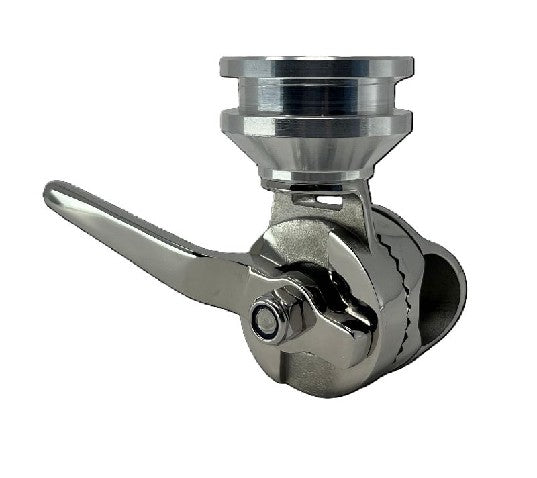 LocMarine LM-SMINI-RL 8640 Starlink Mini Coupling with Adjustable Stainless Steel Rail Mount Base Kit