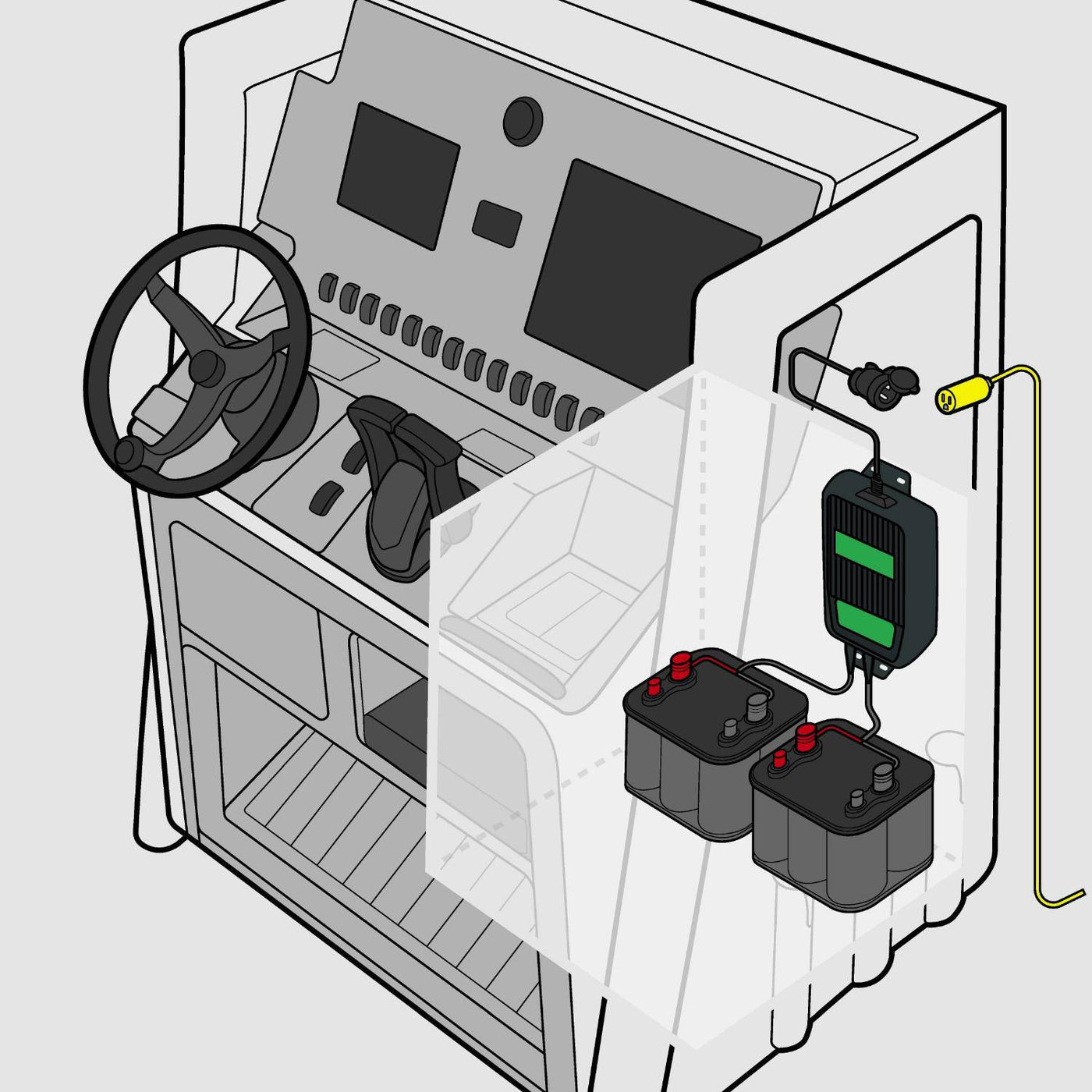Battery Tender WaveCharge 6 Amp 12V/6V Selectable 2-Bank Marine Battery Charger (022-1002-DL-WH)