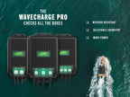 Battery Tender WaveCharge Pro 3-Bank 12V 30 Amp Battery Charger (022-1008-DL-WH)
