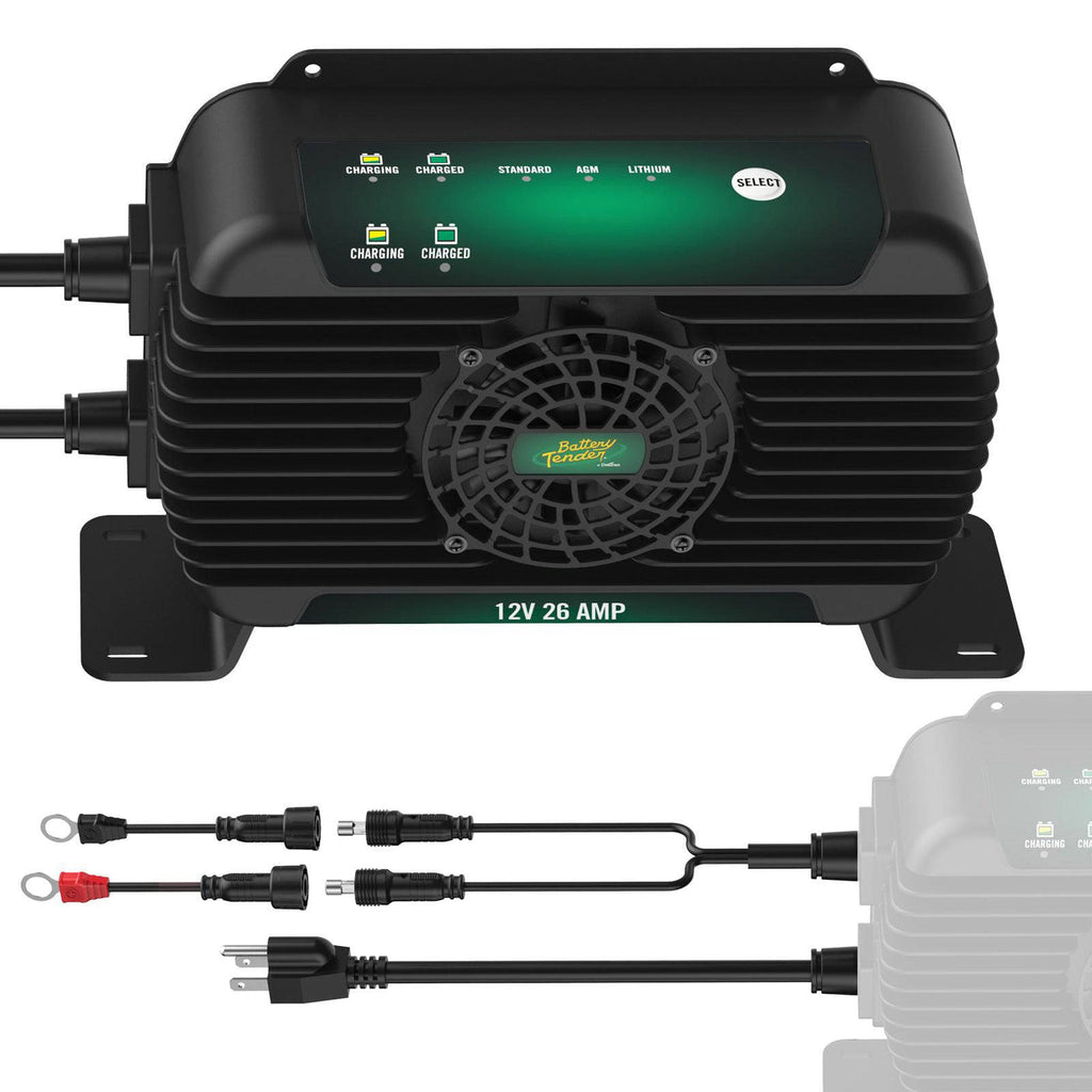 Battery Tender PowerPlus 12V 26  Amp On-Board Lithium Compatible Battery Charger & Maintainer (022-2011-DL-WH)