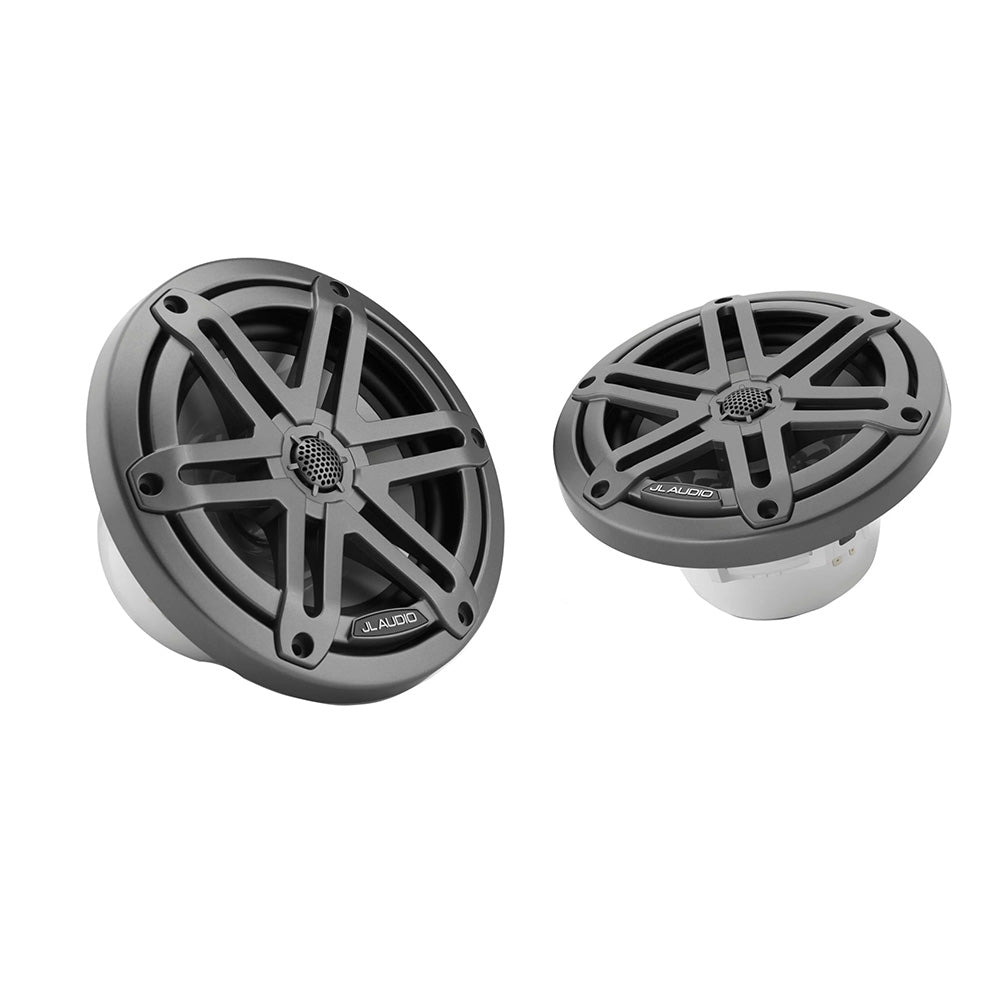 JL Audio M3-650X-S-Gm 6.5" 60W RMS Marine Coaxial Speakers, Gray Sport Grilles, Pair (010-03061-00)