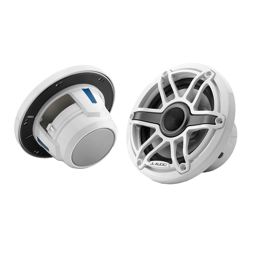 JL Audio M6-650X-S-GwGw 6.5" 75W RMS Marine Coaxial Speakers, White Sport Grilles, Pair (010-03090-00)