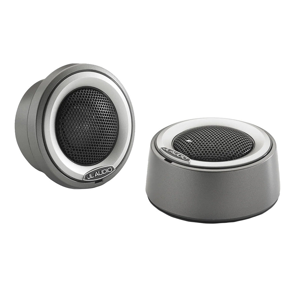 JL Audio M6-100CT-C/S-GmTi M6 1" 75W RMS Marine Component Tweeters with Gray/Titanium Mounting Cups & Trim Rings, Pair (010-03501-00)
