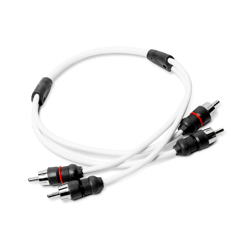 JL Audio XMD-WHTAIC2-1.5 2-Channel Twisted-Pair Marine RCA Audio Interconnect Cable, 1.5 ft, White (010-13554-00)