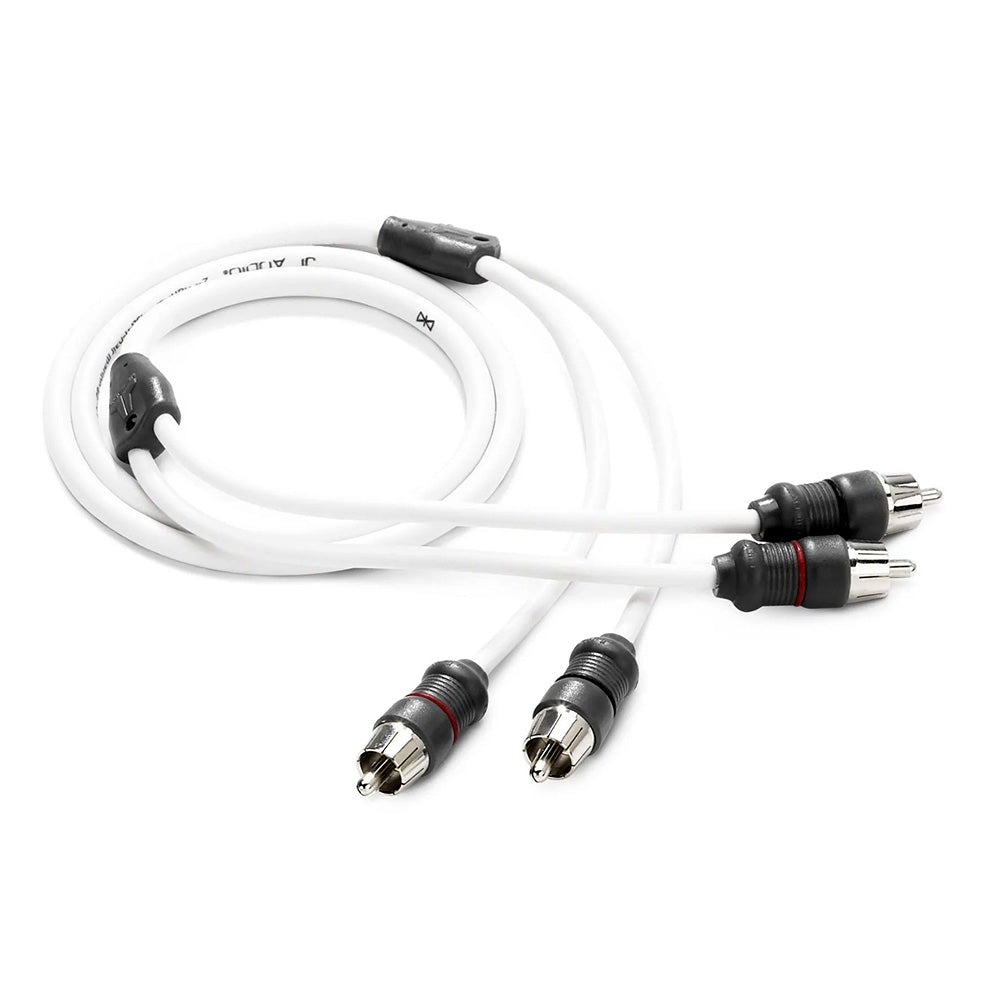 JL Audio XMD-WHTAIC2-3 2-Channel Twisted-Pair Marine RCA Audio Interconnect Cable, 3 ft, White (010-13446-00)
