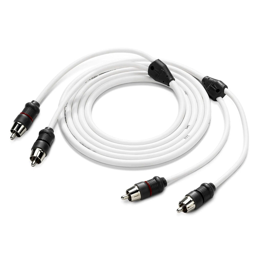 JL Audio XMD-WHTAIC2-6 2-Channel Twisted-Pair Marine RCA Audio Interconnect Cable, 6 ft, White (010-13413-00)