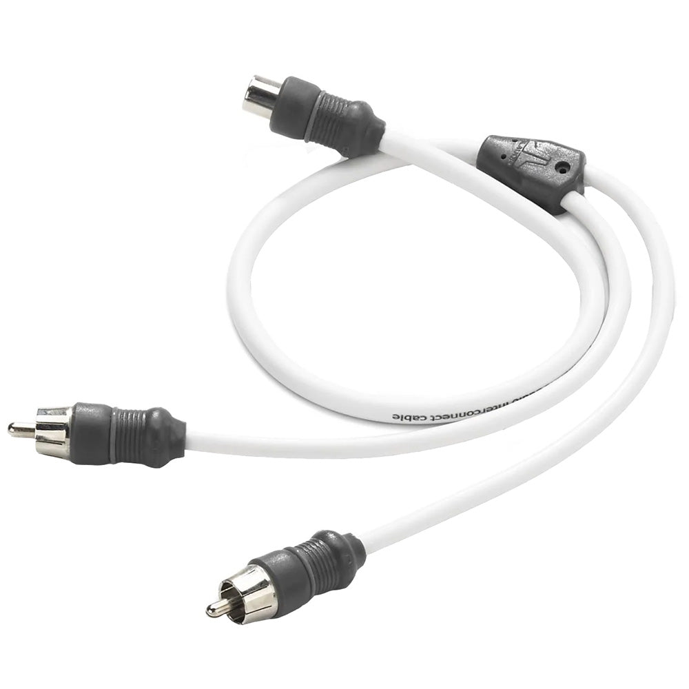 JL Audio XMD-WHTAICY-1F2M Marine RCA Y-Adapter, 1 female RCA jack to 2 male RCA plugs (010-13552-00)