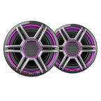 Fusion AP-FL77SPG Apollo 7.7" Marine Speakers with CRGBW LED Lighting, Sports Gray, Pair (010-02918-13)
