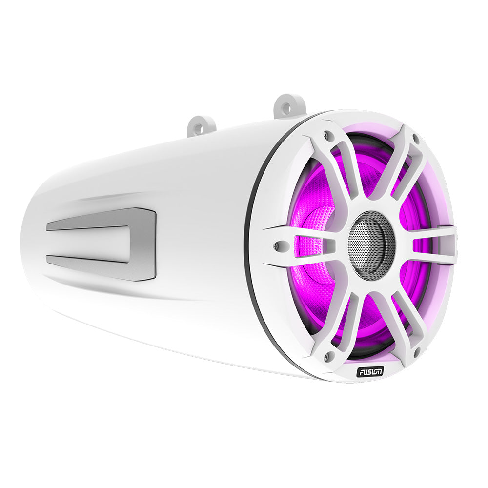 Fusion SG-FLT883SPW Signature Series 3i 8.8" 330W Marine Wake Tower Speakers with CRGBW LED Lighting, Sports White, Pair (010-02773-50)