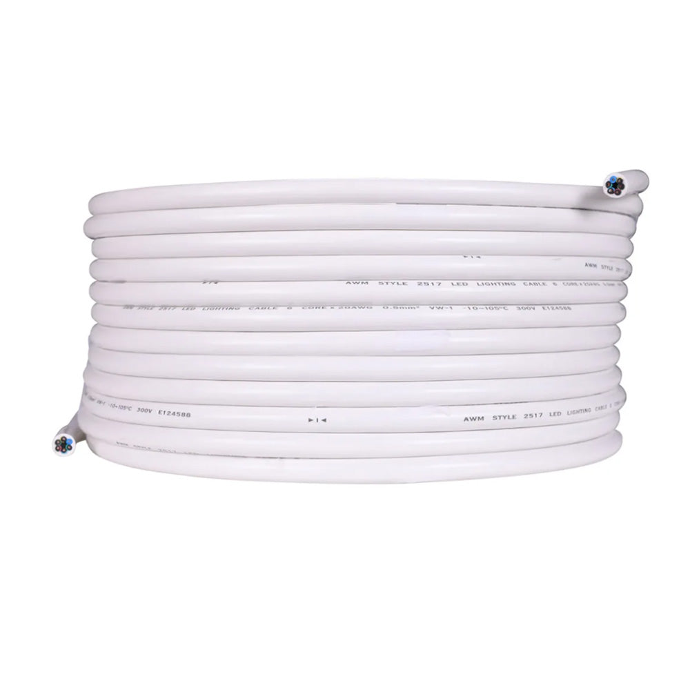 Garmin LED-6C-100M Fusion Marine 6-Core 20 AWG LED Cable, 328 ft (100 m) Roll (010-13386-00)