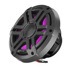 JL Audio M200 7.7" 60W RMS Coaxial Marine Speakers with RGB LED Lighting, Gray Sport Grilles, Pair (010-04757-01)