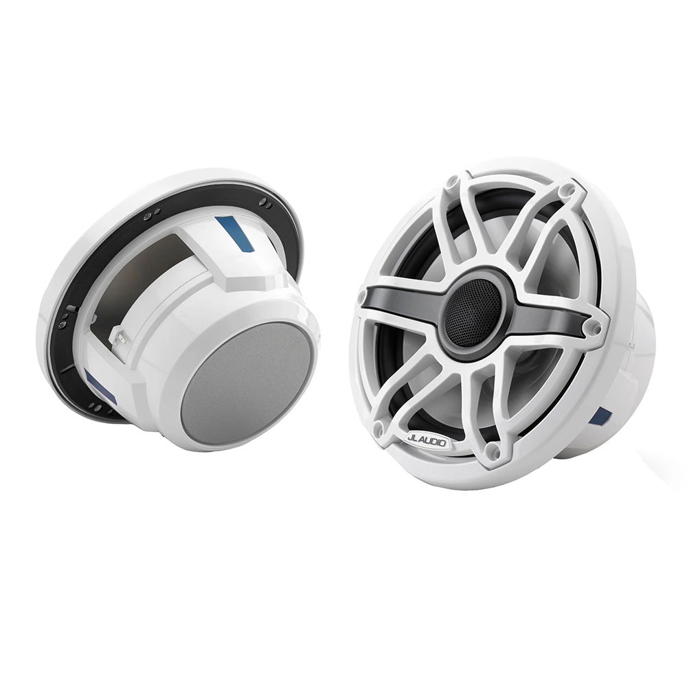 JL Audio M6-770X-S-GwGw 7.7" 100W RMS Marine Coaxial Speakers with White Sport Grilles, Pair (010-03073-00)