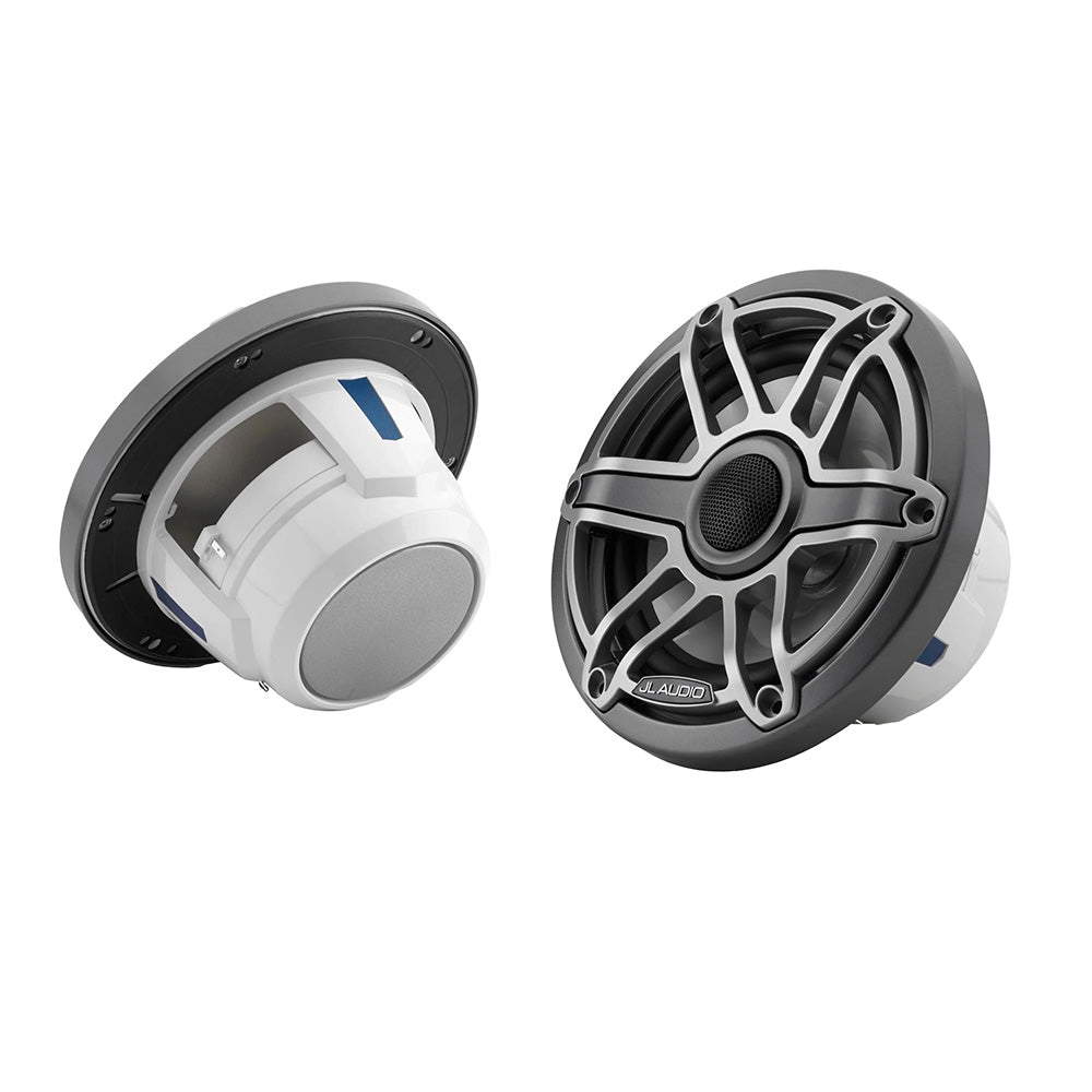 JL Audio M6-650X-S-GmTi 6.5" Marine Coaxial Speakers with Titanium Sport Grilles, Pair (010-03091-00)