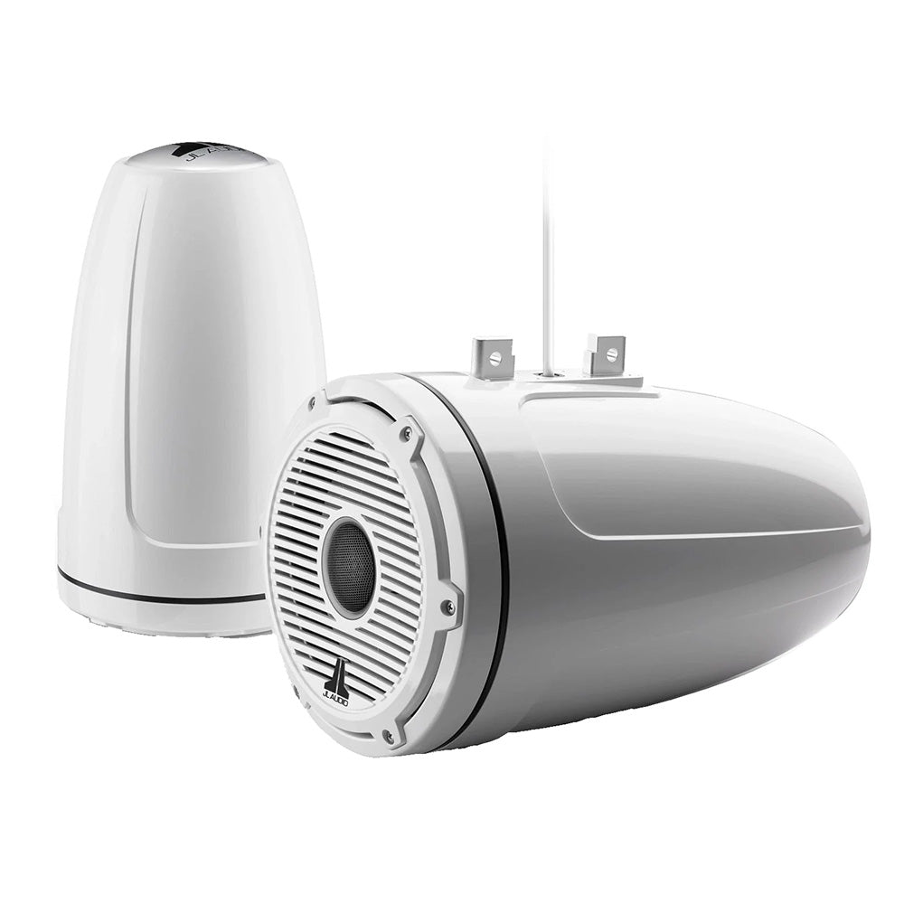 JL Audio M6-880ETXv3-Gw-C-GwGw 8.8" 125W RMS Enclosed Marine Tower Speakers with White Classic Grilles, Pair (010-03280-00)