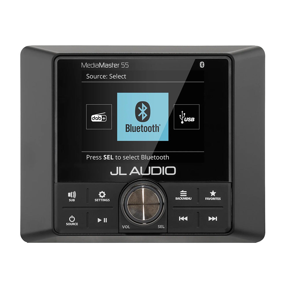 JL Audio MediaMaster MM55 Weatherproof Marine Stereo with Full-Color LCD and Built-In Amplifier (010-03365-00)