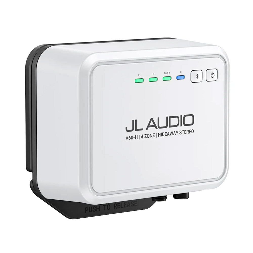 JL Audio A60-H 17W RMS x 4 Hideaway 4-Zone Marine Stereo with DSP, Bluetooth 6.1 & NMEA 2000 (010-04305-00)