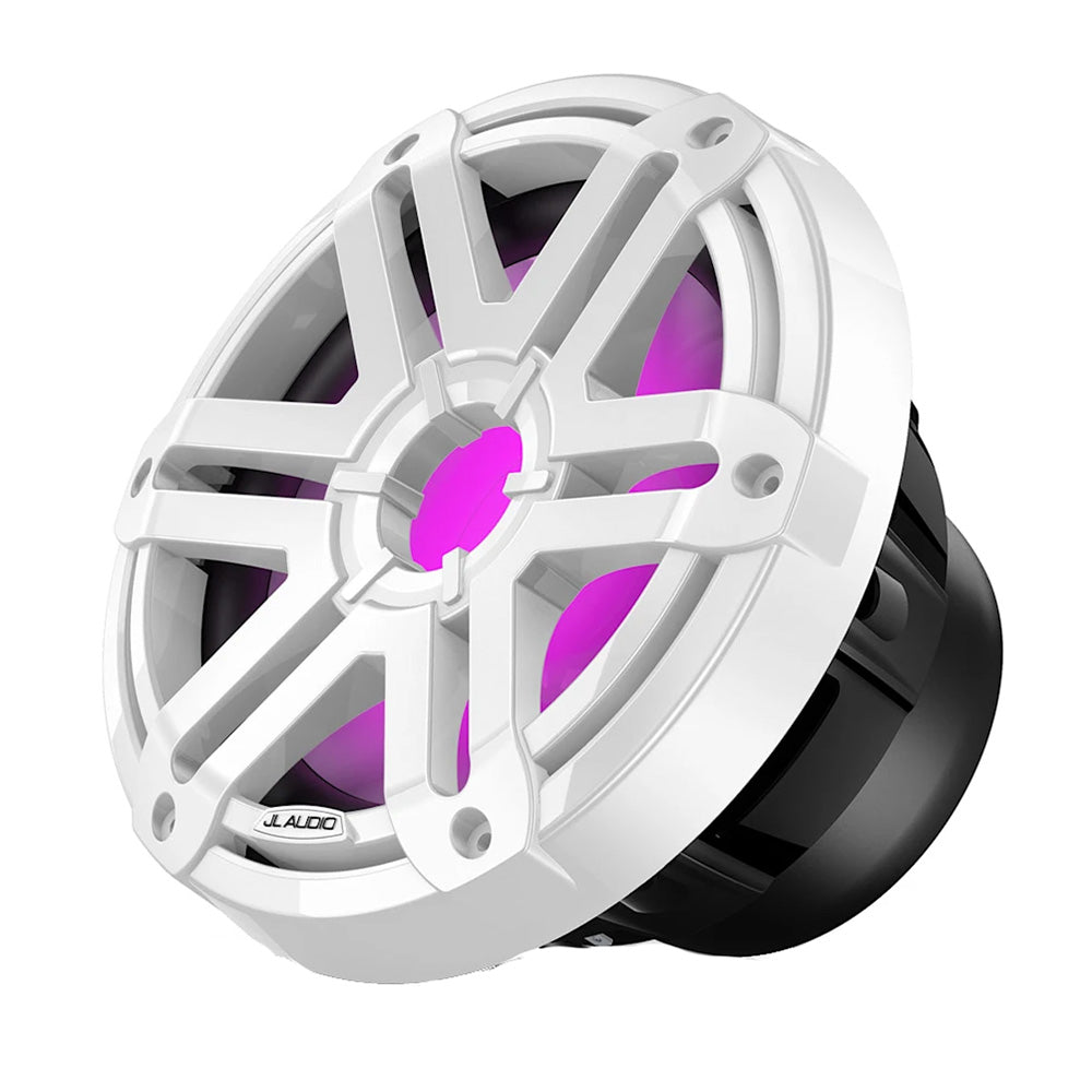 JL Audio M200 10" 250W RMS Infinite-Baffle Marine Subwoofer with RGB LED Lighting & White Sport Grille (010-04759-00)