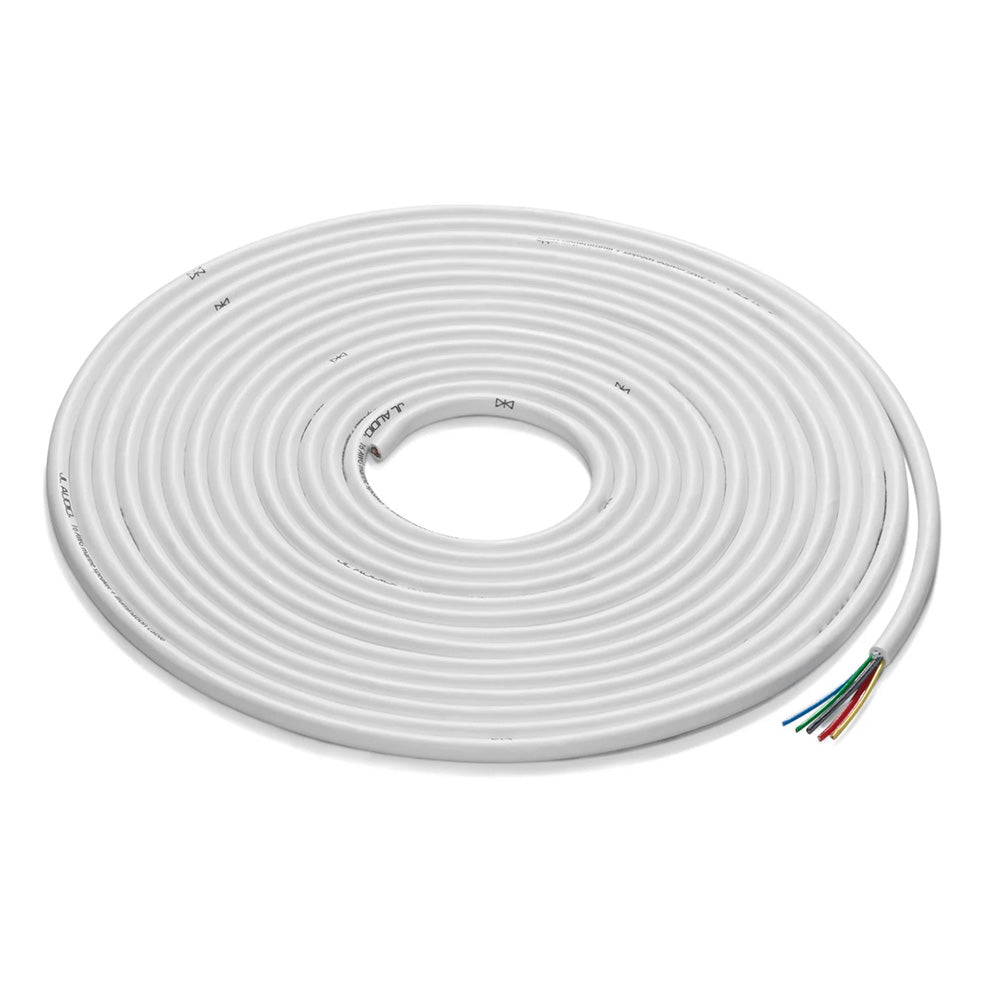JL Audio XM-WHTMFC-25 6-Conductor Marine Speaker & RGB Lighting Cable, White, 25 ft (010-13422-00)