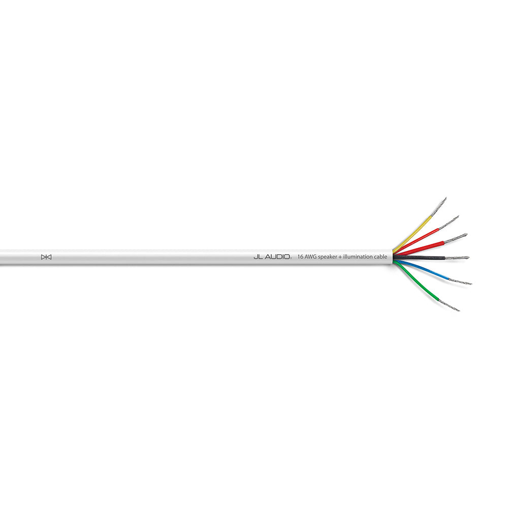 JL Audio XM-WHTMFC-250 6-Conductor Marine Speaker & RGB Lighting Cable, White, 250 ft (010-13423-00)