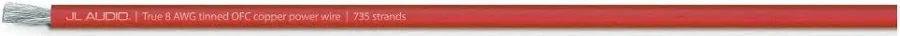 JL Audio XD-RPW8-250 8 AWG Red Power Wire, 250 ft Spool (010-13451-00)