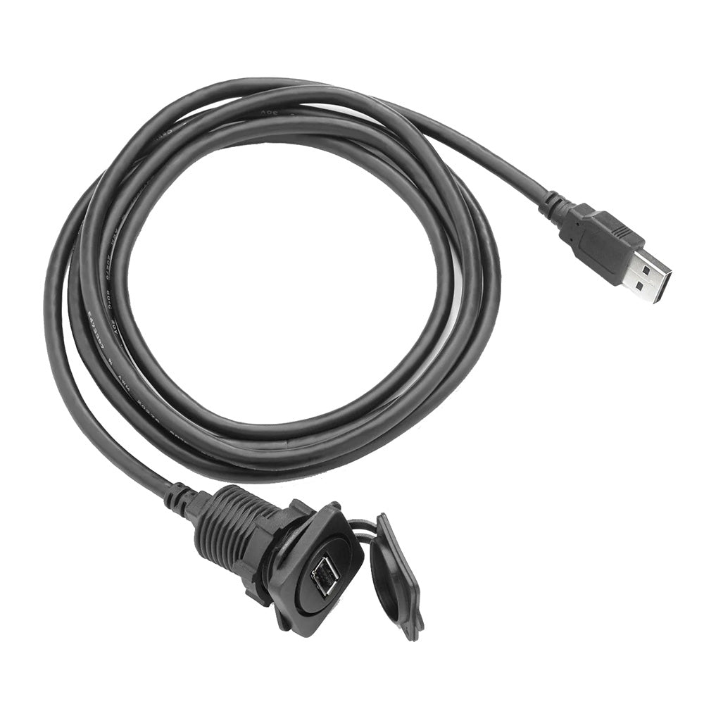 JL Audio XMD-USB1X-PNL 6 ft Marine Panel-Mount USB-A Extension Port with Protective Cover (010-13563-00)