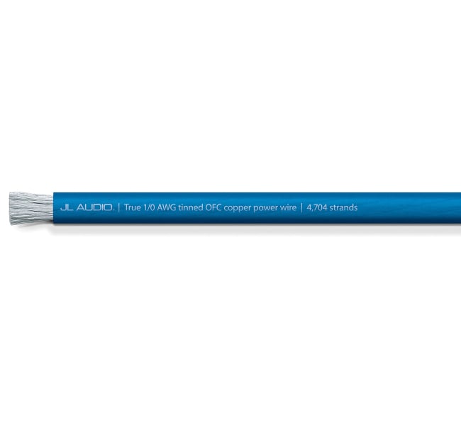 JL Audio XD-BPW1/0-50 1/0 AWG Premium OFC Marine Amplifier Power Wire, Blue, 50 ft (010-13629-00)