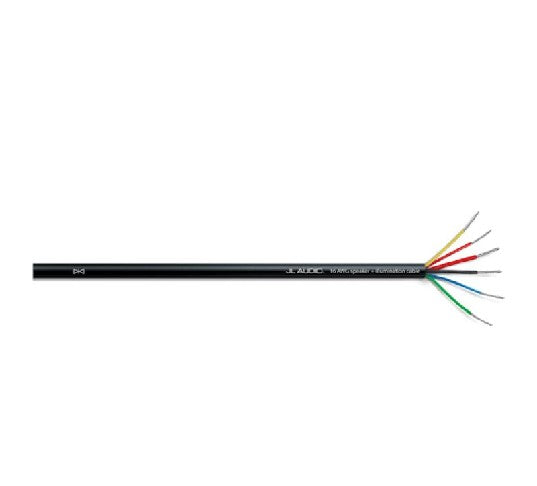 JL Audio XD-BLKMFC-25 Black 6-Conductor Marine Speaker & RGB Lighting Cable, 25 ft (010-13687-00)