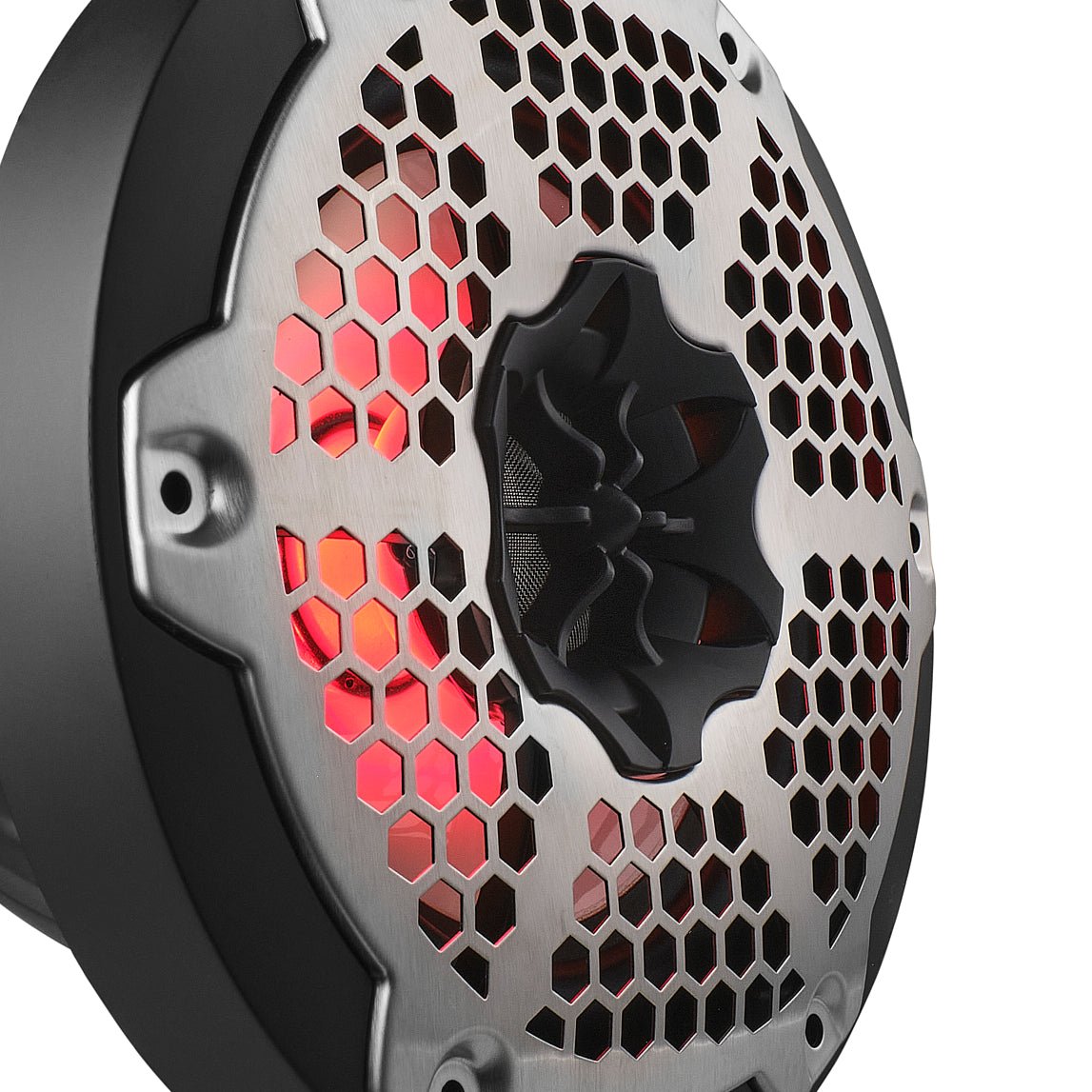 DS18 NXL-6M/BK HYDRO 6.5" 100W RMS 4-Ohm 2-Way Marine Coaxial Speakers with RGB LED Lighting, Black Metal-Mesh Grilles, Pair
