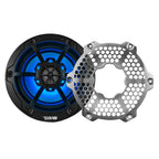 DS18 NXL-6M/BK HYDRO 6.5" 100W RMS 4-Ohm 2-Way Marine Coaxial Speakers with RGB LED Lighting, Black Metal-Mesh Grilles, Pair
