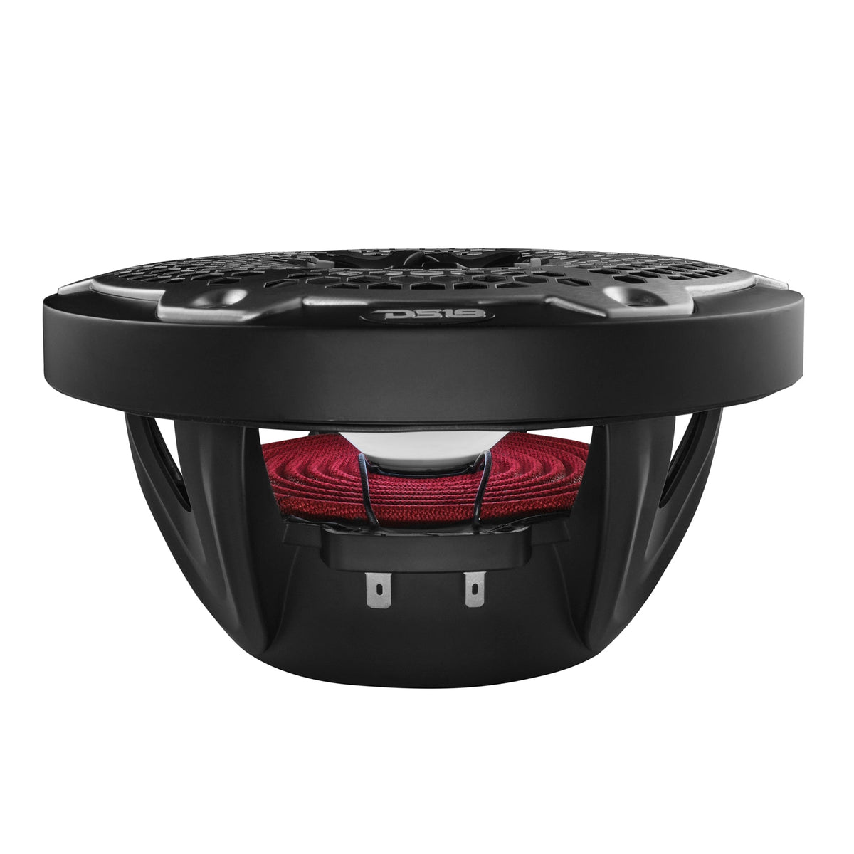 DS18 NXL-8M/BK HYDRO 8" 125W RMS 4-Ohm 2-Way Marine Coaxial Speakers with RGB LED Lighting, Black Metal-Mesh Grilles, Pair