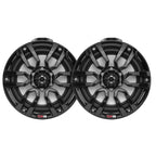 DS18 NXL-PS6BK HYDRO NXL 6.5" 100W RMS Short Marine Tower Speaker Pods with RGB LED Lighting, Black, Pair