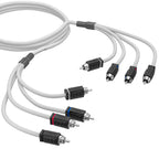 DS18 MOFCR-6FT.4CH HYDRO 6 ft 4-Channel Tinned OFC Marine RCA Interconnect Cable, White