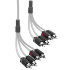 DS18 MOFCR-6FT.4CH HYDRO 6 ft 4-Channel Tinned OFC Marine RCA Interconnect Cable, White