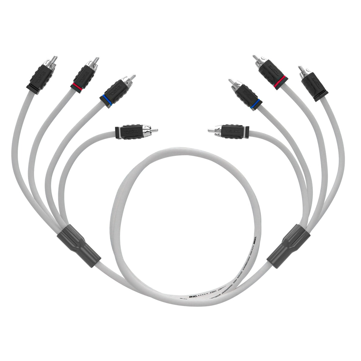 DS18 MOFCR-6FT.4CH HYDRO 6 ft 4-Channel Tinned OFC Marine RCA Interconnect Cable, White
