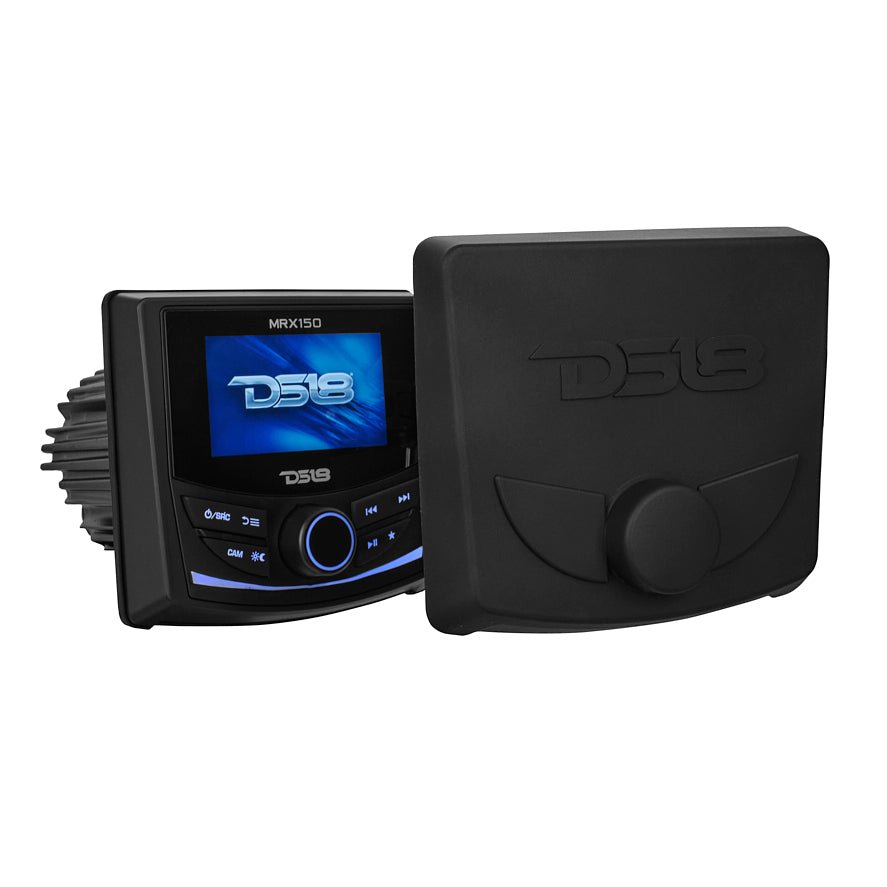 DS18 MRX150 HYDRO Square Marine & Powersports Digital Media Receiver with Bluetooth, 3" color TFT, 2-Zone Audio, 4 x 50W Max