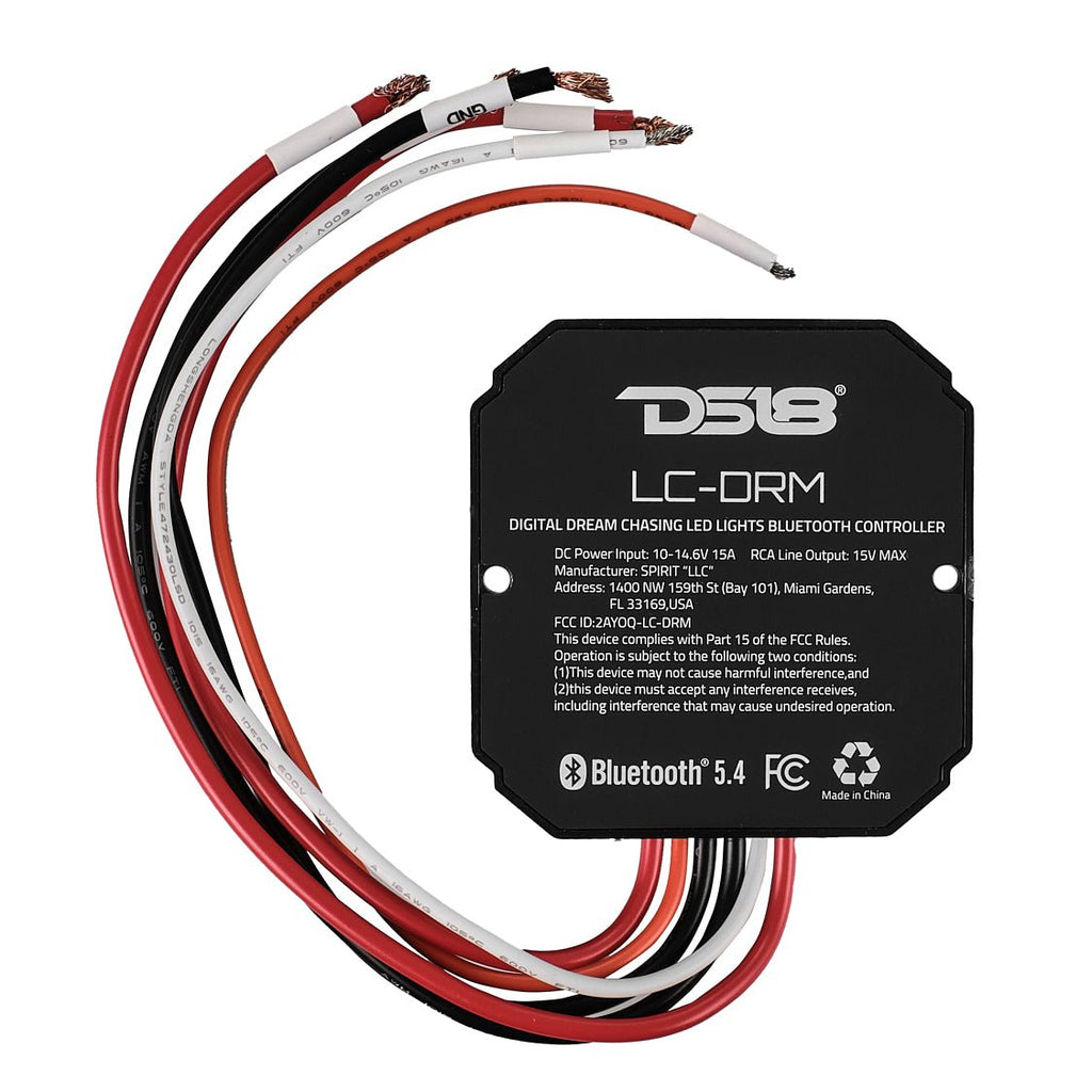 DS18 LC-DRM Bluetooth 5.4 IP66 Digital Chasing LED Lighting Controller, 12V