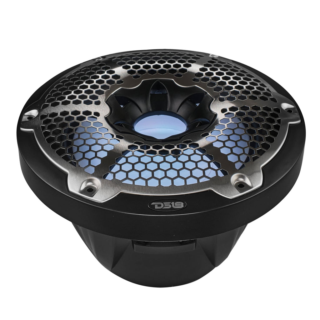 DS18 NXL-10SUB/BK HYDRO 10" 300W RMS 4-Ohm Marine Subwoofer with RGB LED Lighting, Black