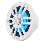 DS18 NXL-6 HYDRO 6.5" 100W RMS 4-Ohm 2-Way Marine Coaxial Speakers with RGB LED Lighting, White Composite Grilles, Pair